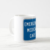 Emergency Medical Care Road Sign Koffiemok (Voorkant links)