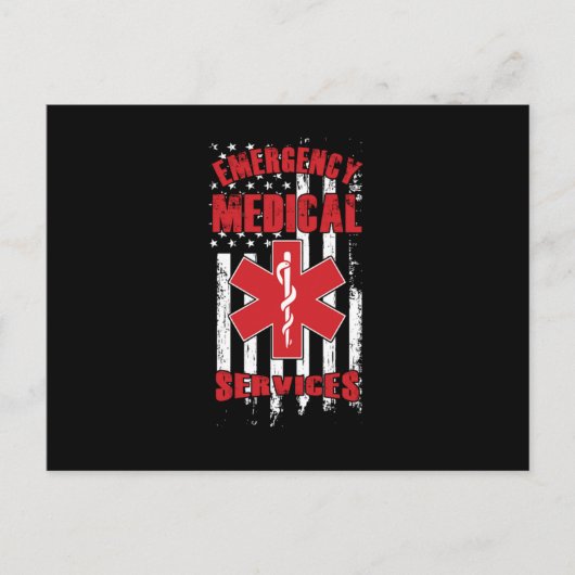 Emergency Medical Services EMS EmT Paramedic Caduc Briefkaart (Voorkant)