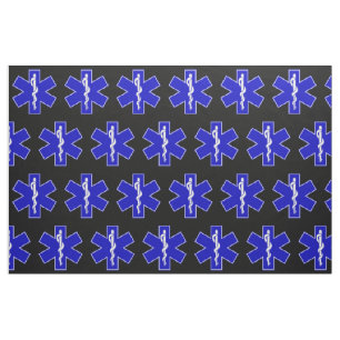 Emergency Medical Technicians EMT Symbool Patroon Stof