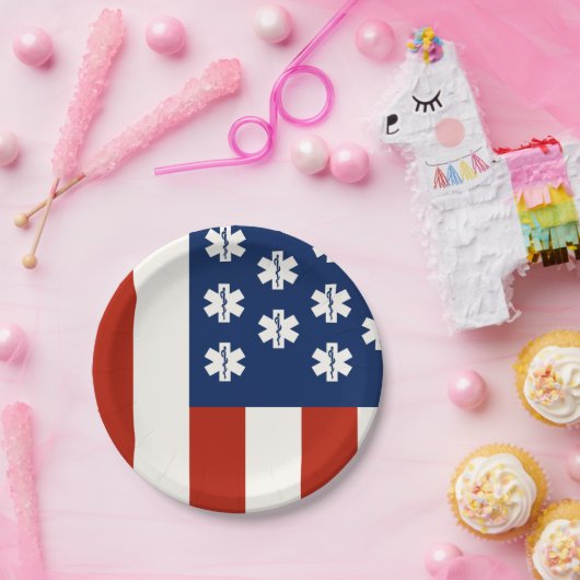 Emergency Medical Worker Tribution USA Vlag - EMT Papieren Bordje (Feest)