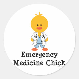 Emergency Medicine Chick Stickers
