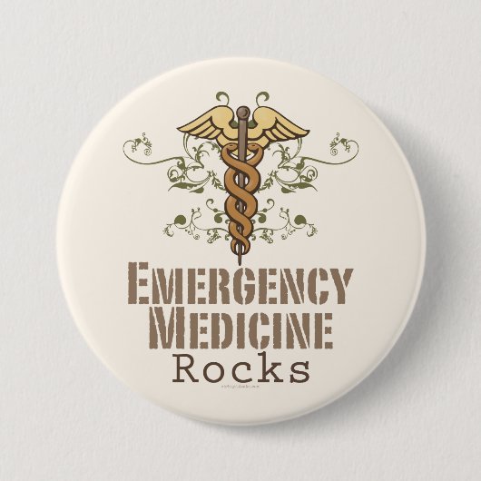 Emergency Medicine Rocks Button (Voorkant)