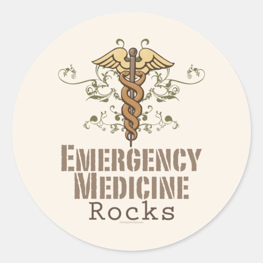 Emergency Medicine Rocks Stickers (Voorkant)