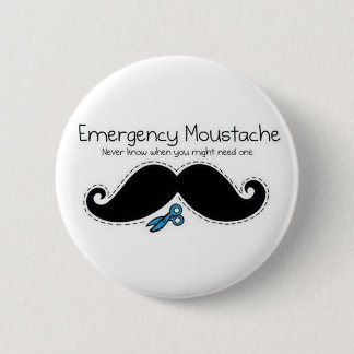 Emergency moustache ronde button 5,7 cm