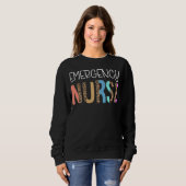 Emergency Nurse Bohemian Cheetah Leopard Print Pat Trui (Voorkant volledig)
