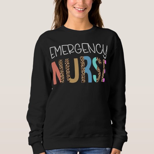Emergency Nurse Bohemian Cheetah Leopard Print Pat Trui (Voorkant)