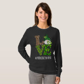 Emergency Nurse Love St Patricks Day Gnome Leopard T-shirt (Voorkant volledig)