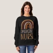 Emergency Nurse Nursing School Trendy Bohemian Rai Trui (Voorkant volledig)