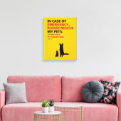 Emergency Panel (dog & cat) Canvas Afdruk (Insitu (Woonkamer))