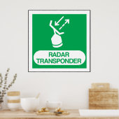 Emergency Radar Transponder Safety Sign Poster (Keuken)