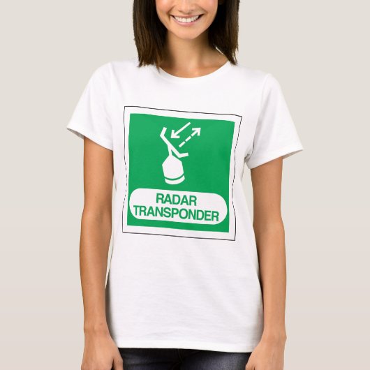 Emergency Radar Transponder Safety Sign T-shirt (Voorkant)