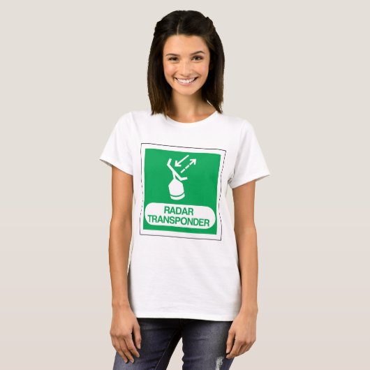Emergency Radar Transponder Safety Sign T-shirt (Voorkant volledig)