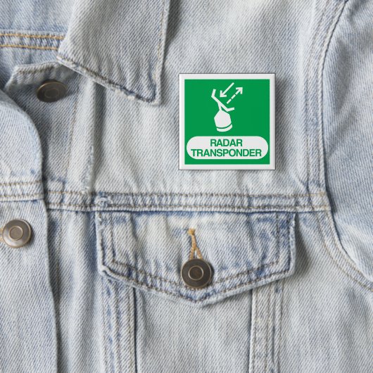Emergency Radar Transponder Safety Sign Vierkante Button 5,1 Cm (In situ)