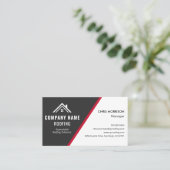 Emergency Red Grey Roofing Storm Repair Contractor Visitekaartje (Staand voorkant)