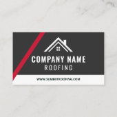 Emergency Red Grey Roofing Storm Repair Contractor Visitekaartje (Achterkant)