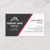 Emergency Red Grey Roofing Storm Repair Contractor Visitekaartje (Voorkant)