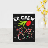 Emergency Room Christmas Er Crew Nurse Xmas Holida Kaart (Gele Bloem)