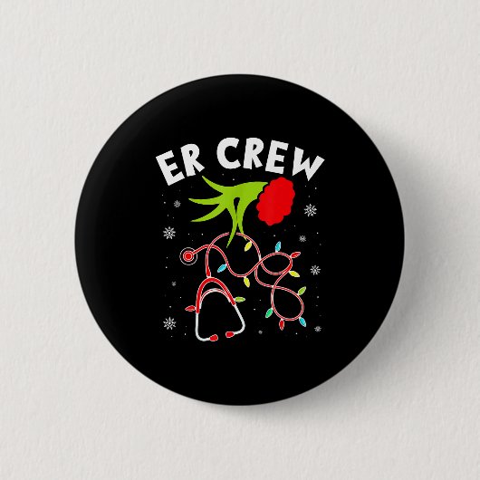 Emergency Room Christmas Er Crew Nurse Xmas Holida Ronde Button 5,7 Cm (Voorkant)