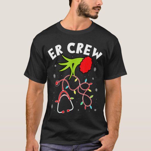 Emergency Room Christmas Er Crew Nurse Xmas Holida T-shirt (Voorkant)