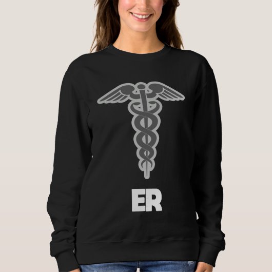 Emergency Room Nurse Caduceus Symbol Trui (Voorkant)