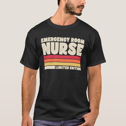 Emergency Room Nurse  Retro Vintage Style T-shirt (Voorkant)