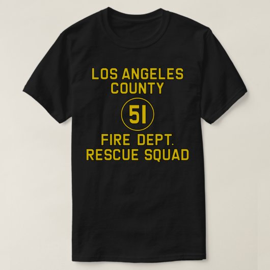 Emergency Squad 51 Side of Truck Reproduction Logo T-shirt (Design voorkant)