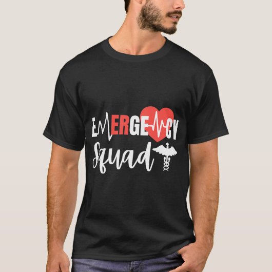 Emergency Squad ER Room Hospital voor EMT-studente T-shirt (Voorkant)