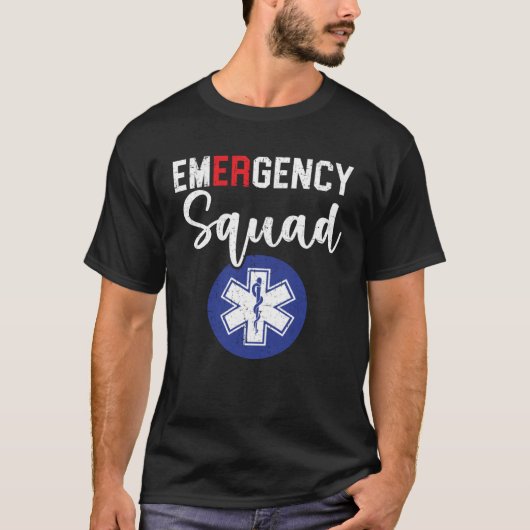 Emergency Squad Healthcare Worker EMT Paramedic T-shirt (Voorkant)