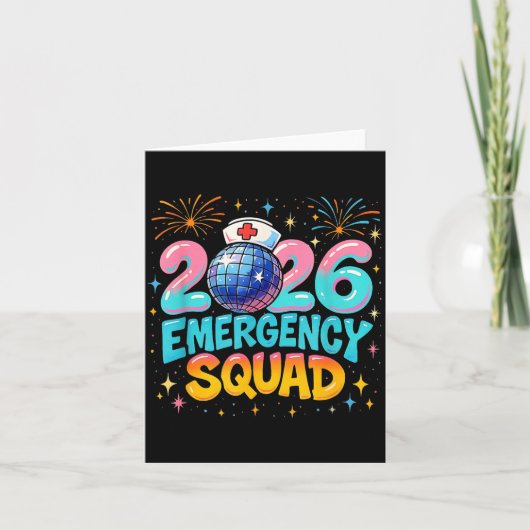 Emergency Squad New Year 2026 Medical Crew Nurse E Kaart (Voorkant)