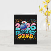 Emergency Squad New Year 2026 Medical Crew Nurse E Kaart (Gele Bloem)