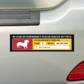 Emergency Sticker (dachshund) (Op auto)
