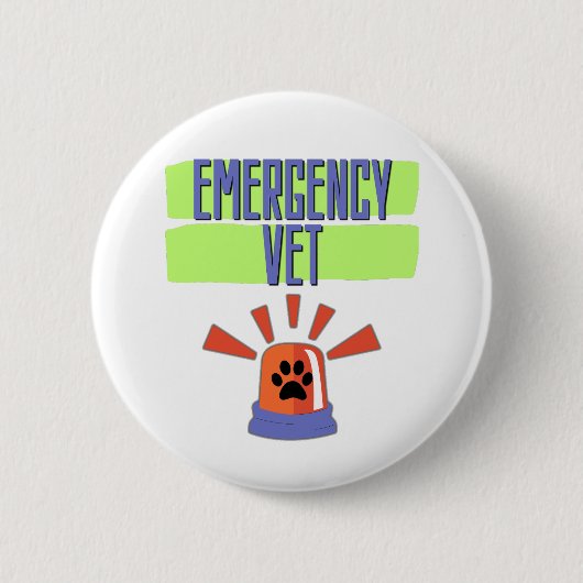 Emergency Vet – Veterinary Emergency Design Ronde Button 5,7 Cm (Voorkant)