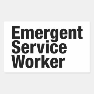 Emergent Service Worker Rechthoekige Sticker
