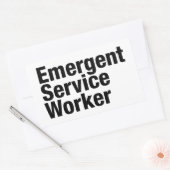 Emergent Service Worker Rechthoekige Sticker (Envelop)