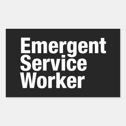 Emergent Service Worker Rechthoekige Sticker (Voorkant)