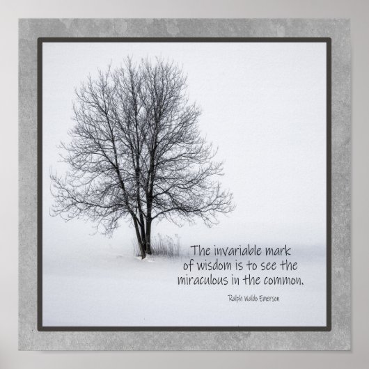 Emerson citeert om het wonderbaarlijke te zien poster (Voorkant)