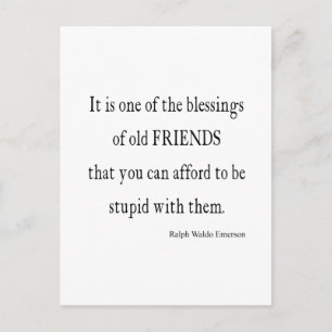 Emerson Friendship Blessing Quote Briefkaart