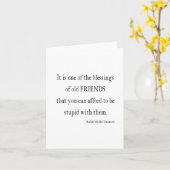 Emerson Friendship Blessing Quote Kaart (Gele Bloem)