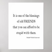  Emerson Friendship Blessing Quote Poster (Voorkant)