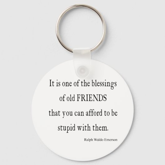  Emerson Friendship Blessing Quote Sleutelhanger (Voorkant)
