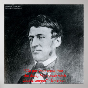 Emerson "Geloof in de Daad" Wijsheid Quote Poster
