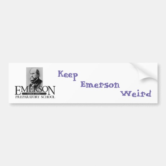 Emerson (George) Weird Bumpersticker (Voorkant)