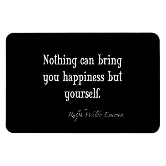  Emerson Happiness Inspirerend Citaat Magneet (Horizontaal)