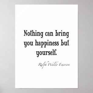 Emerson Happiness Inspirerend Citaat Poster