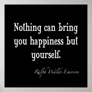  Emerson Happiness Inspirerend Citaat Poster