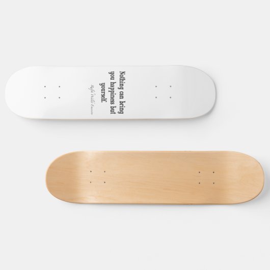 Emerson Happiness Inspirerend Citaat Skateboard (Horizontaal)