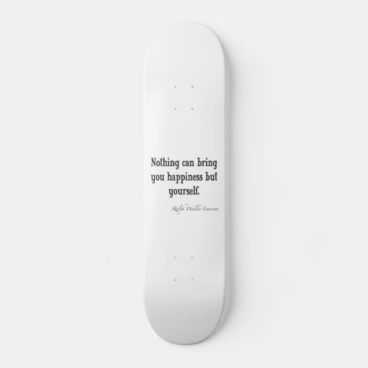  Emerson Happiness Inspirerend Citaat Skateboard (Voorkant)