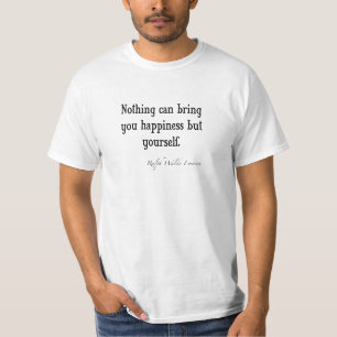Emerson Happiness Inspirerend Citaat T-shirt