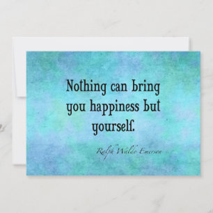 Emerson Happiness Inspirerend Quote Blue