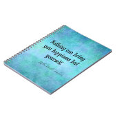 Emerson Happiness Inspirerend Quote Blue Notitieboek (Linkerzijde)
